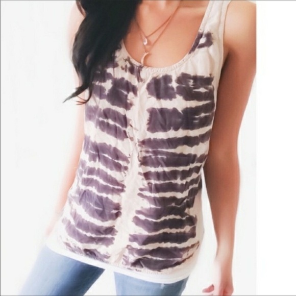 Gypsy 05 Silk Racerback Tie Dye Tank Top - Picture 1 of 4